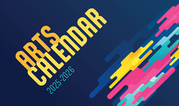 2025-2026 Colorful Arts Calendar cover.
